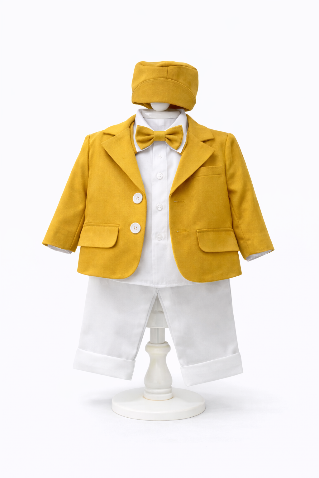 Costum Rege leu pentru Botez, 5 Piese, Sacou, Pantaloni, Camasa, Caciulita, Papion