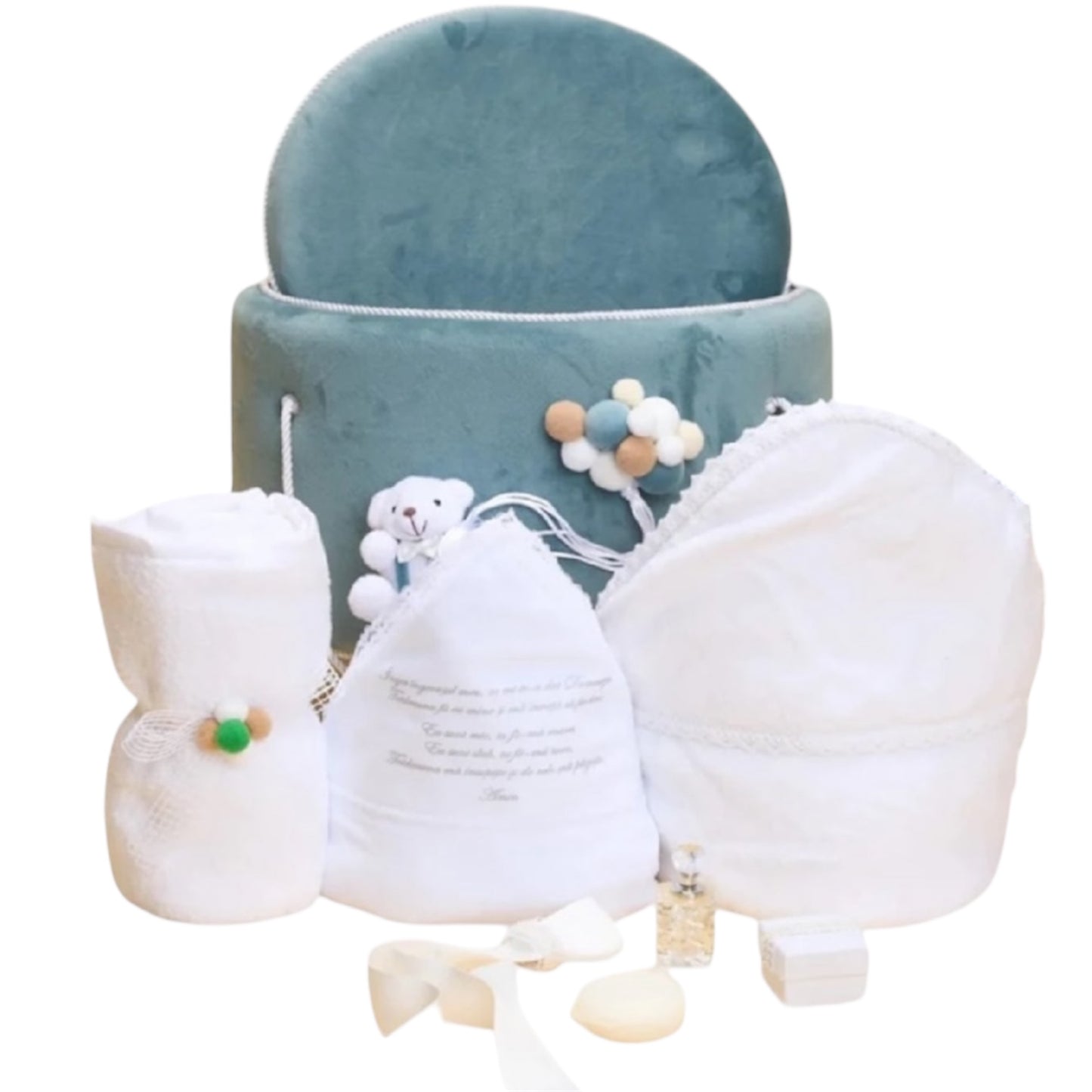 Set botez baietel urs fistic catifea