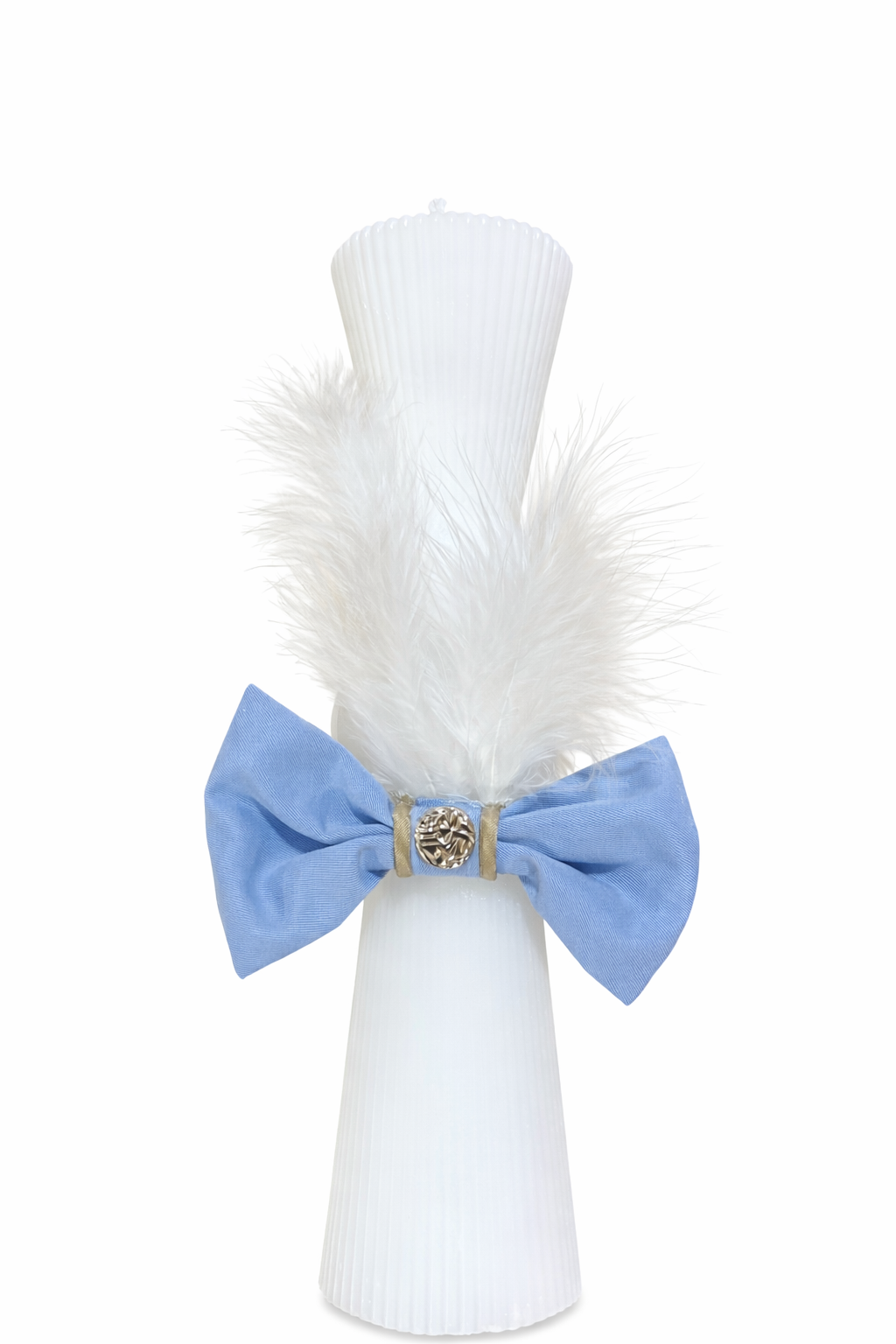 Lumanare clepsidra baby blue baiat