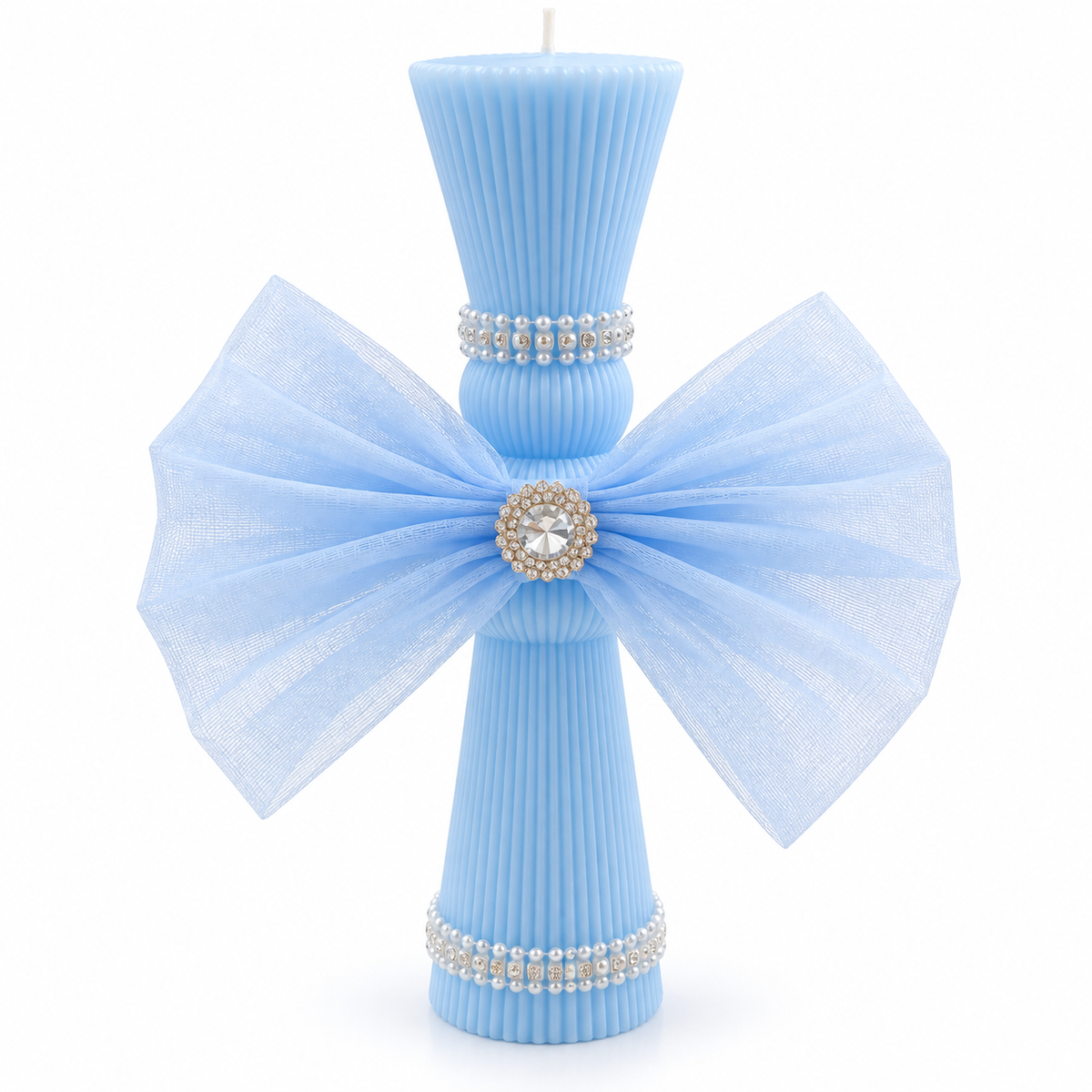 Lumanare clepsidra baby blue