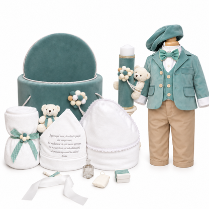 Set botez baietel fistic trusou catifea