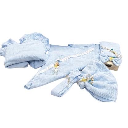 Trusou albastru muselina 9 piese