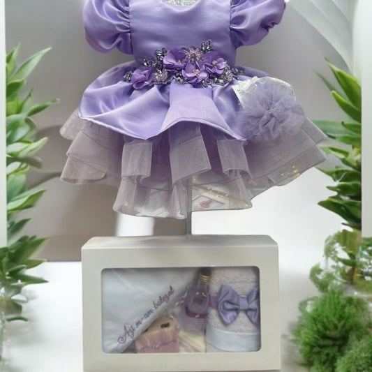 Set botez fetita violet