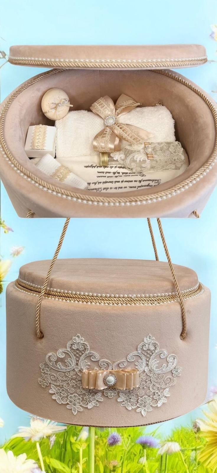 Trusou rotund catifea broderie