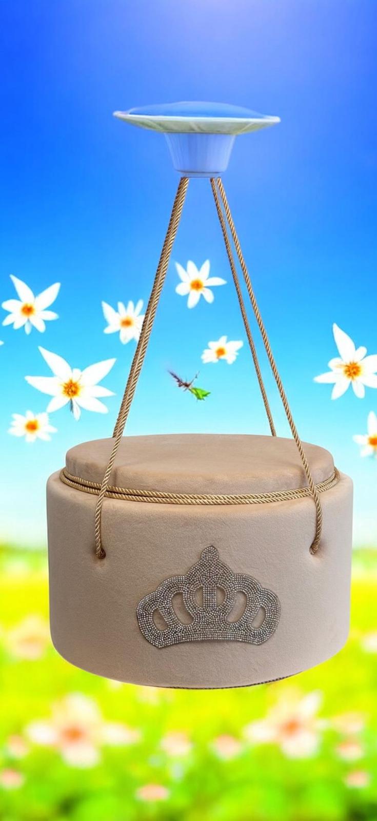 Trusou rotund catifea coroana