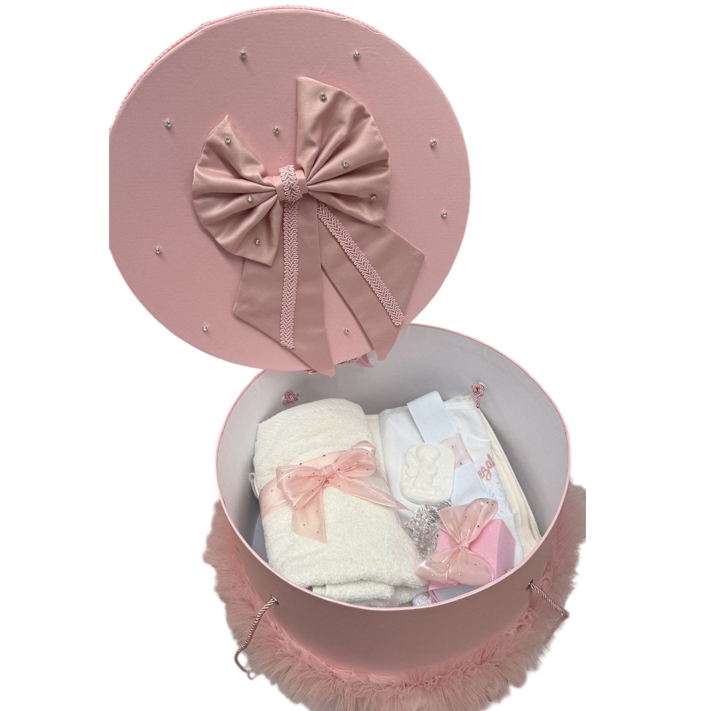 Trusou rotund funda roz pudra