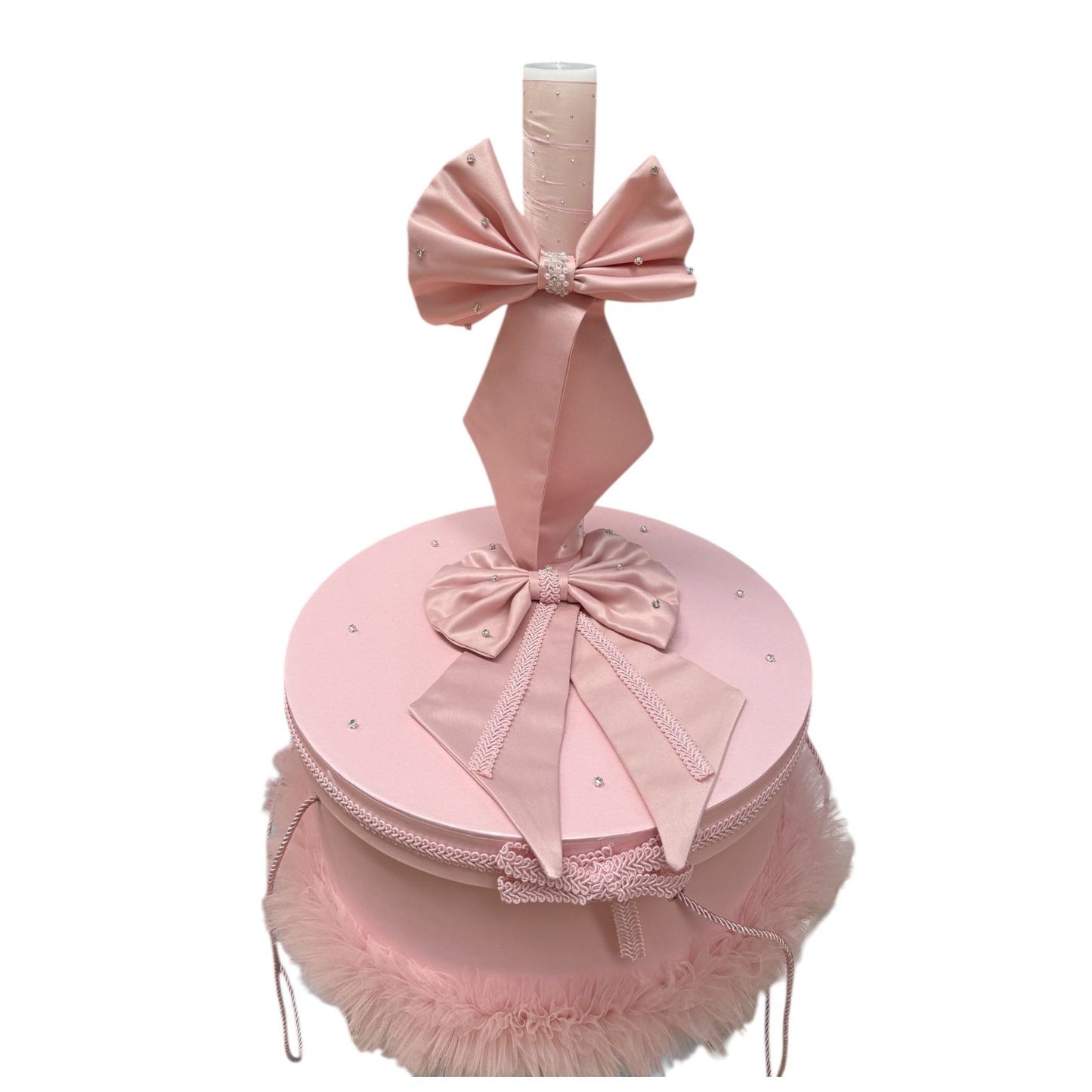 Trusou rotund funda roz pudra