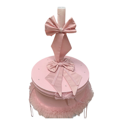 Trusou rotund funda roz pudra