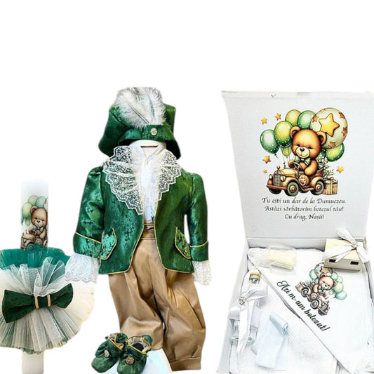 Prinț verde cu trusou si lumanare