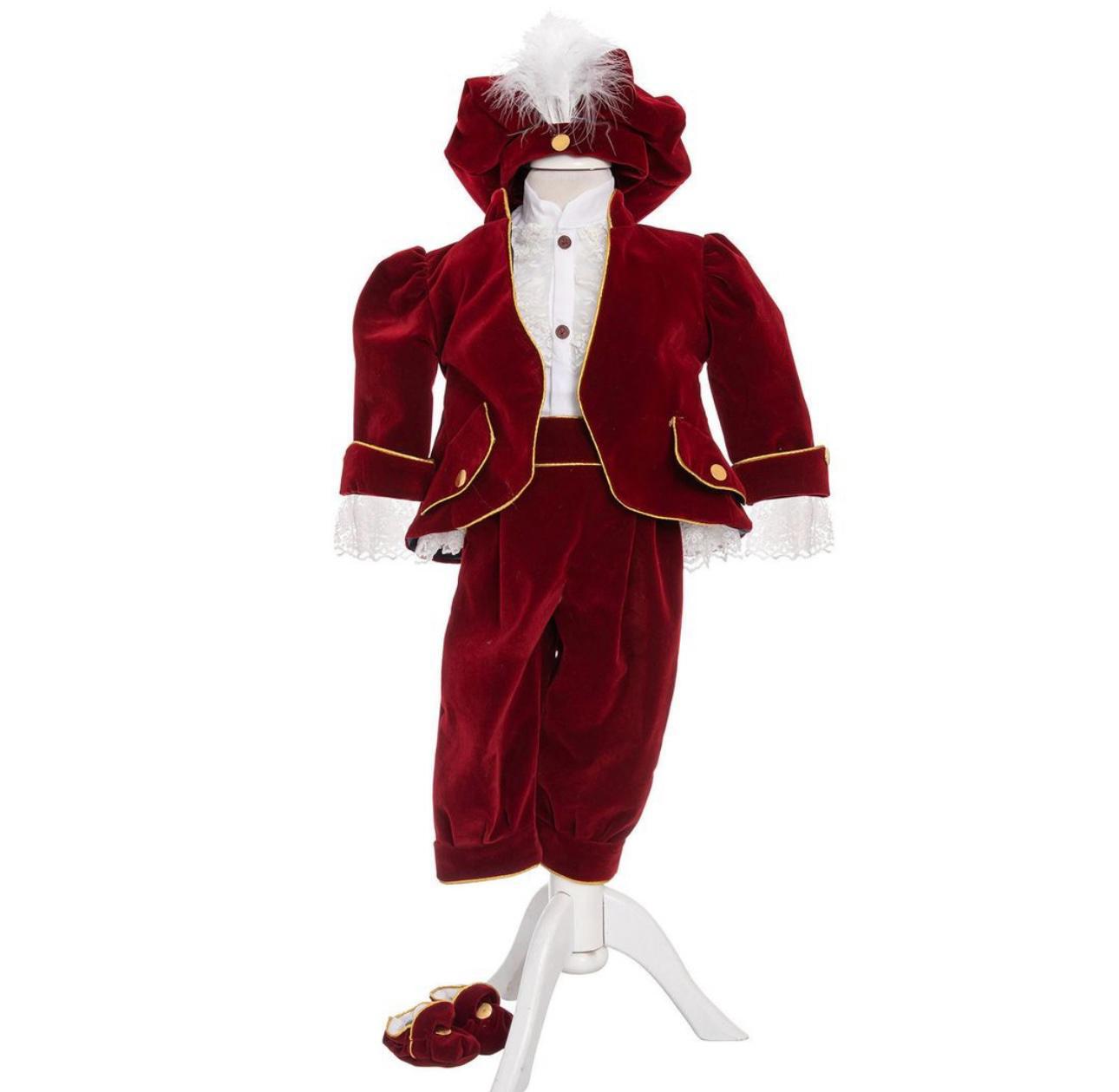 Costum model Prinț Regal visiniu