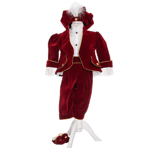 Costum model Prinț Regal visiniu