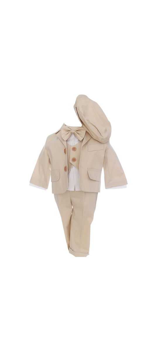 Costum crem cu vesta