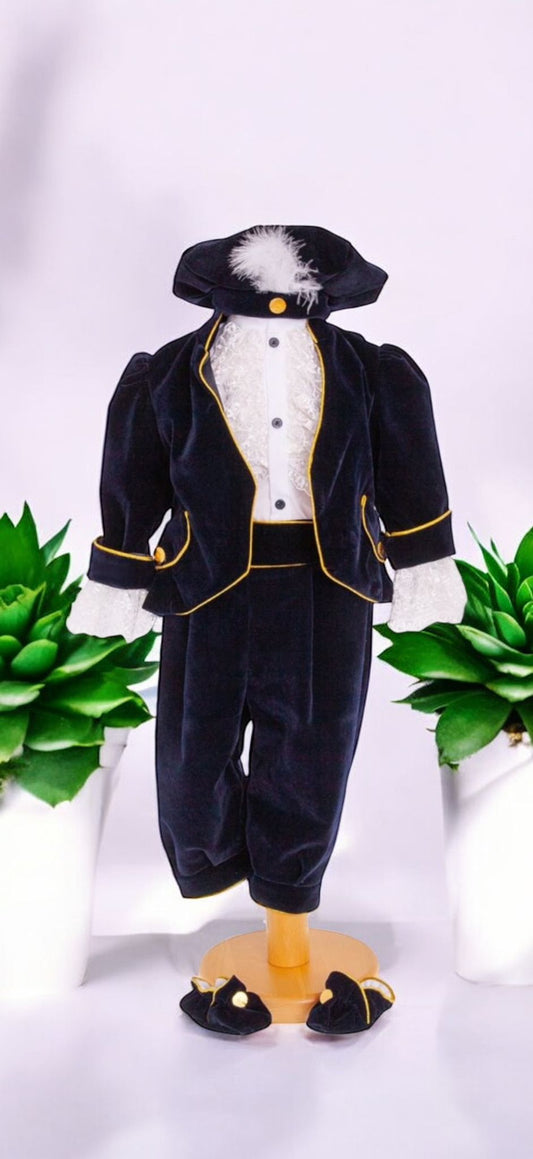 Costum model Prinț Regal albastru inchis