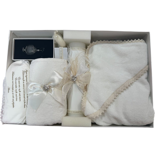 Trusou + lumanare crem cu alb