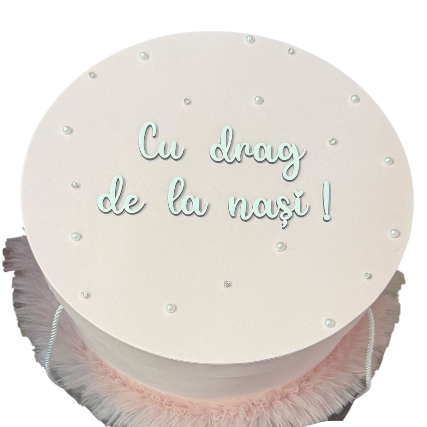 Trusou + lumanare roz pudra