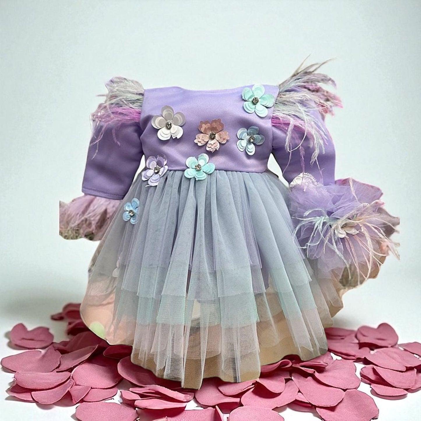 Rochiță violet cu flori