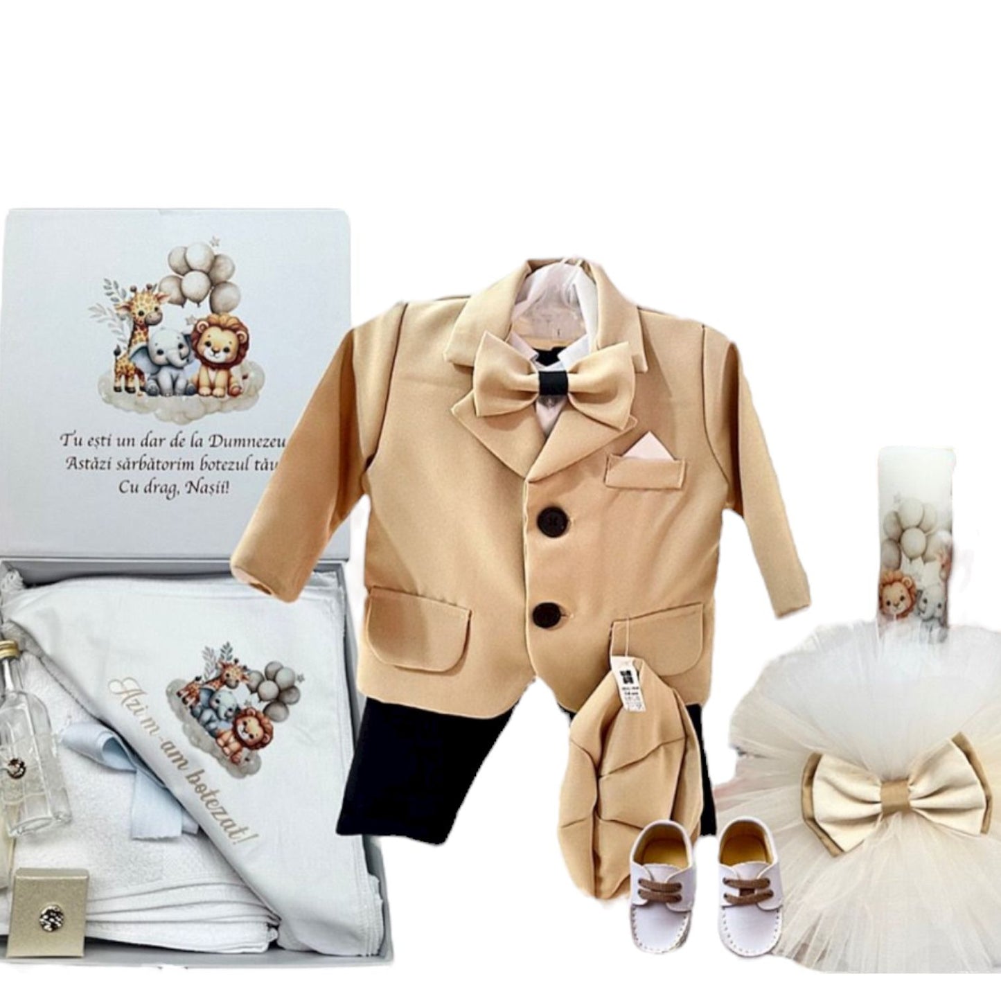 Set botez baietel crem