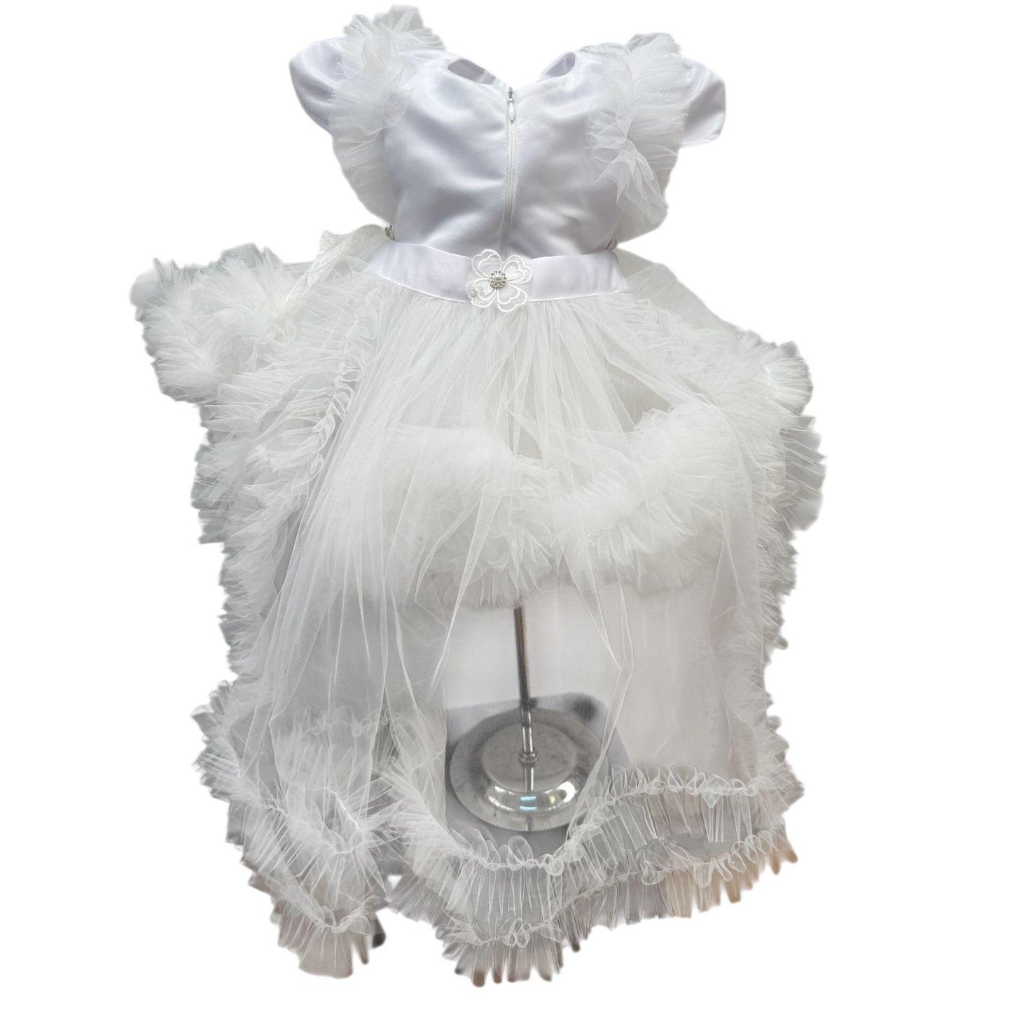 Rochita alba cu trena detasabila