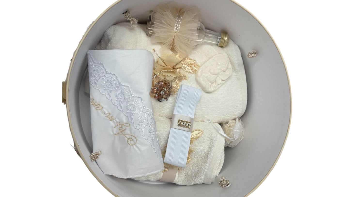 Trusou rotund catifea crem