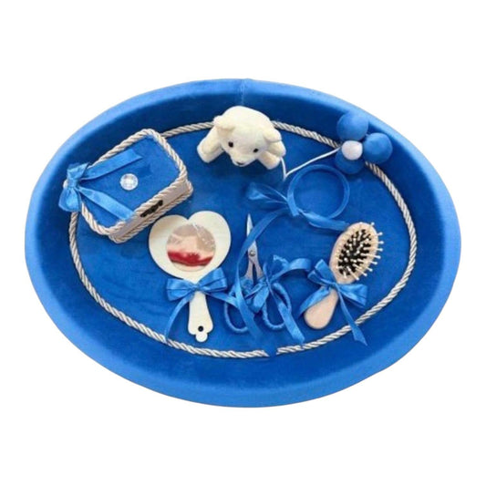 Tavita moț catifea bleumarin