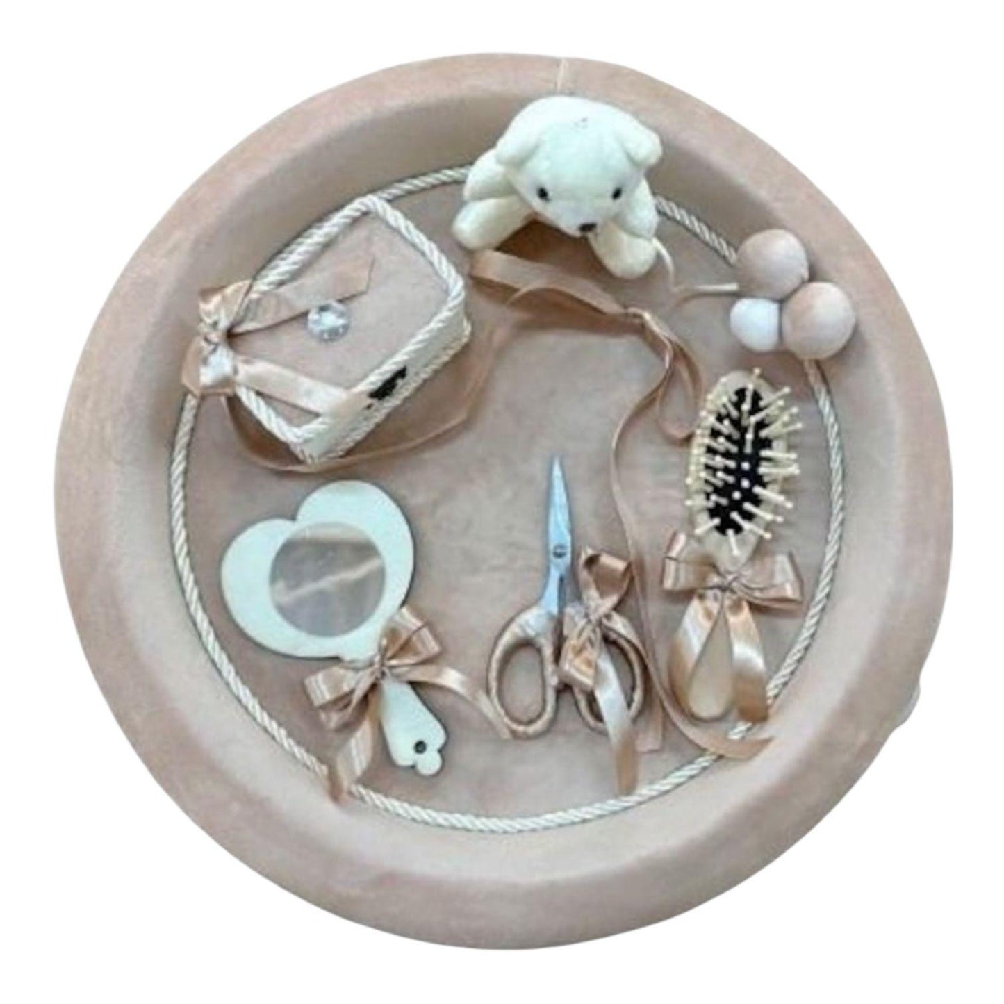 Tavita moț catifea crem