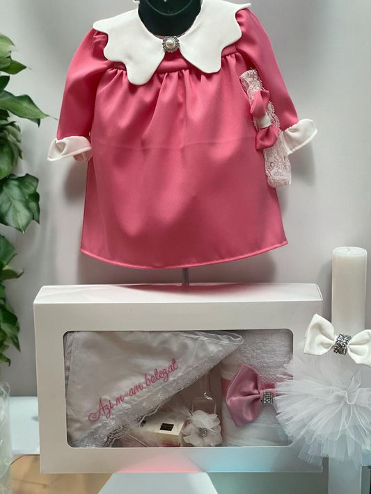 Set botez fetita roz