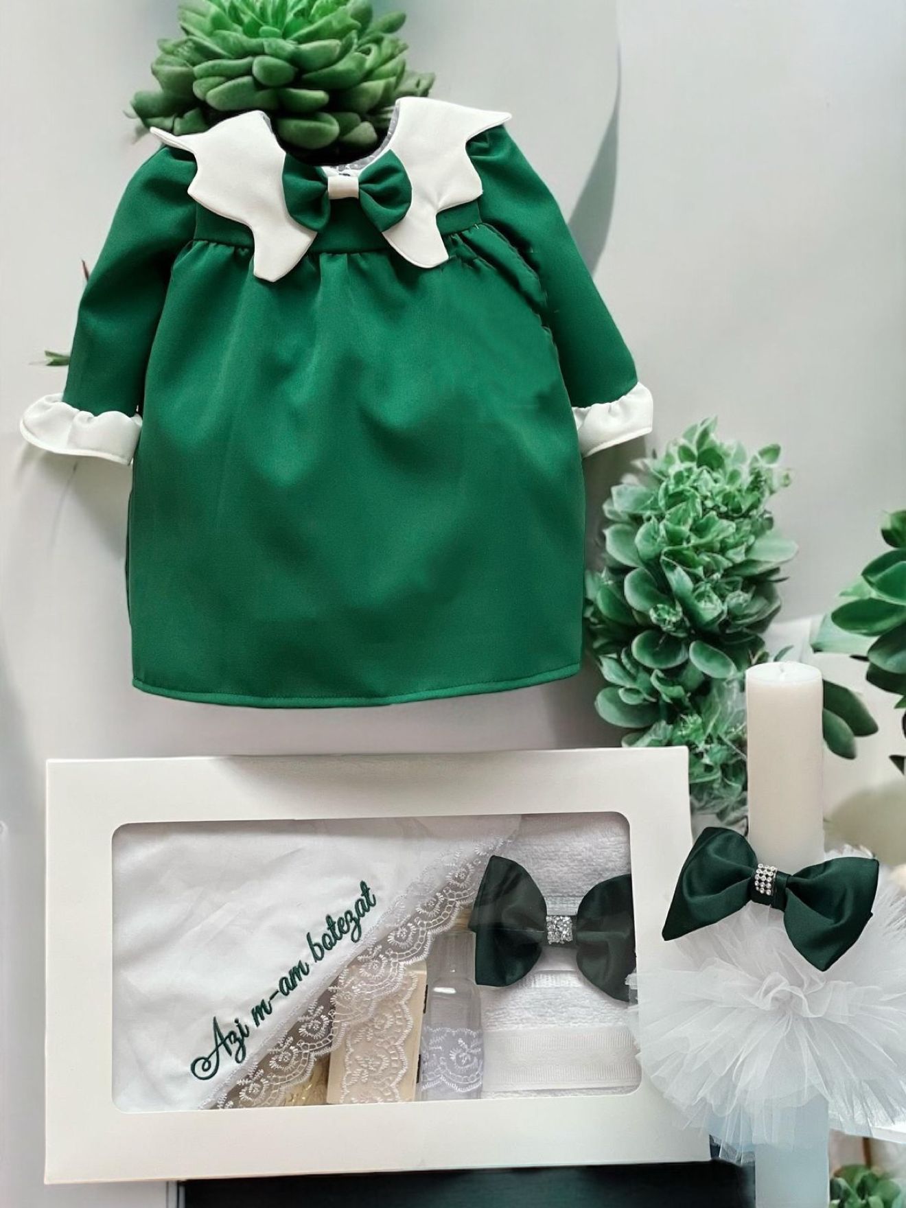 Set botez fetita verde