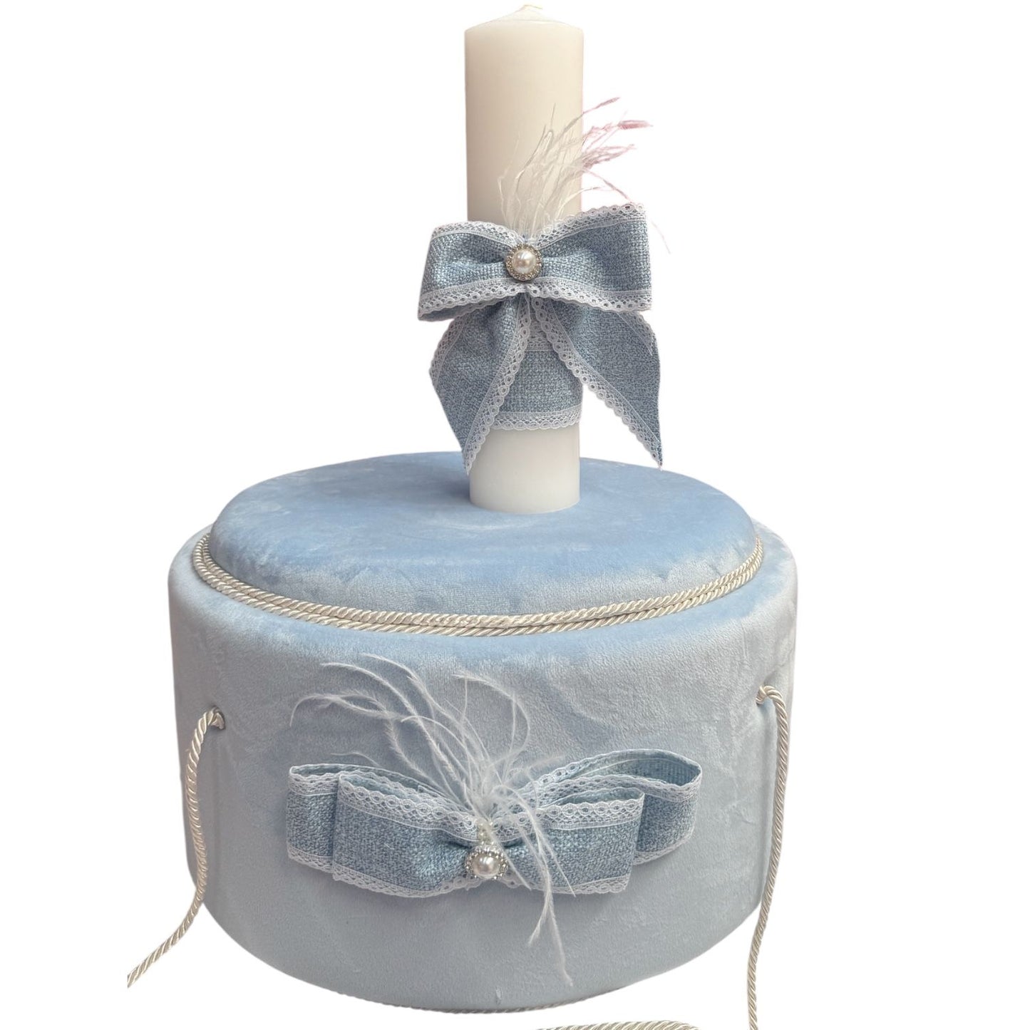 Trusou rotund catifea blue