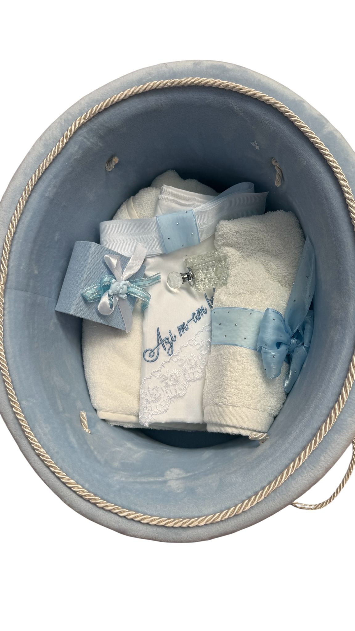 Trusou rotund catifea blue