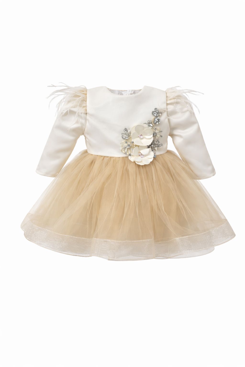 Rochie crem cu flori