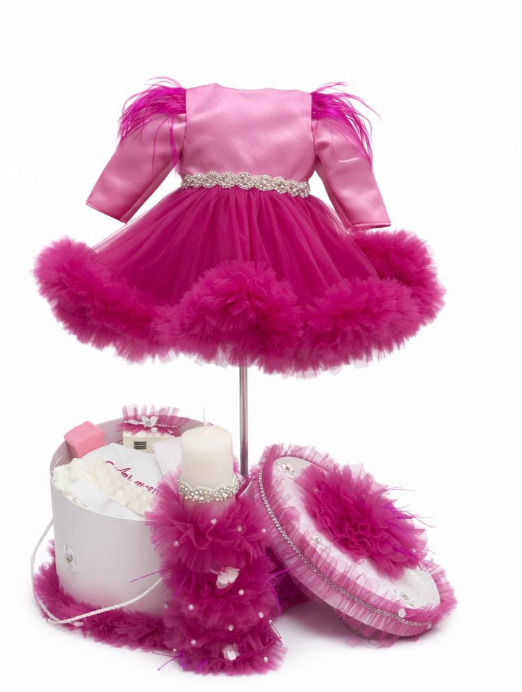Set botez fetita roz