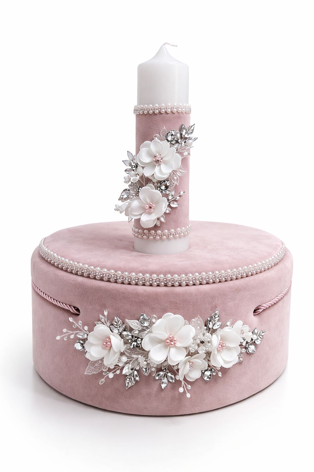 Trusou catifea roz pudra flori