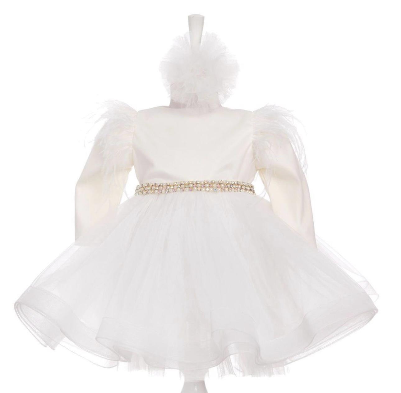 Rochie alba cu centura