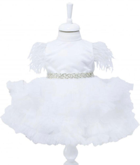 Rochie alba cu valuri