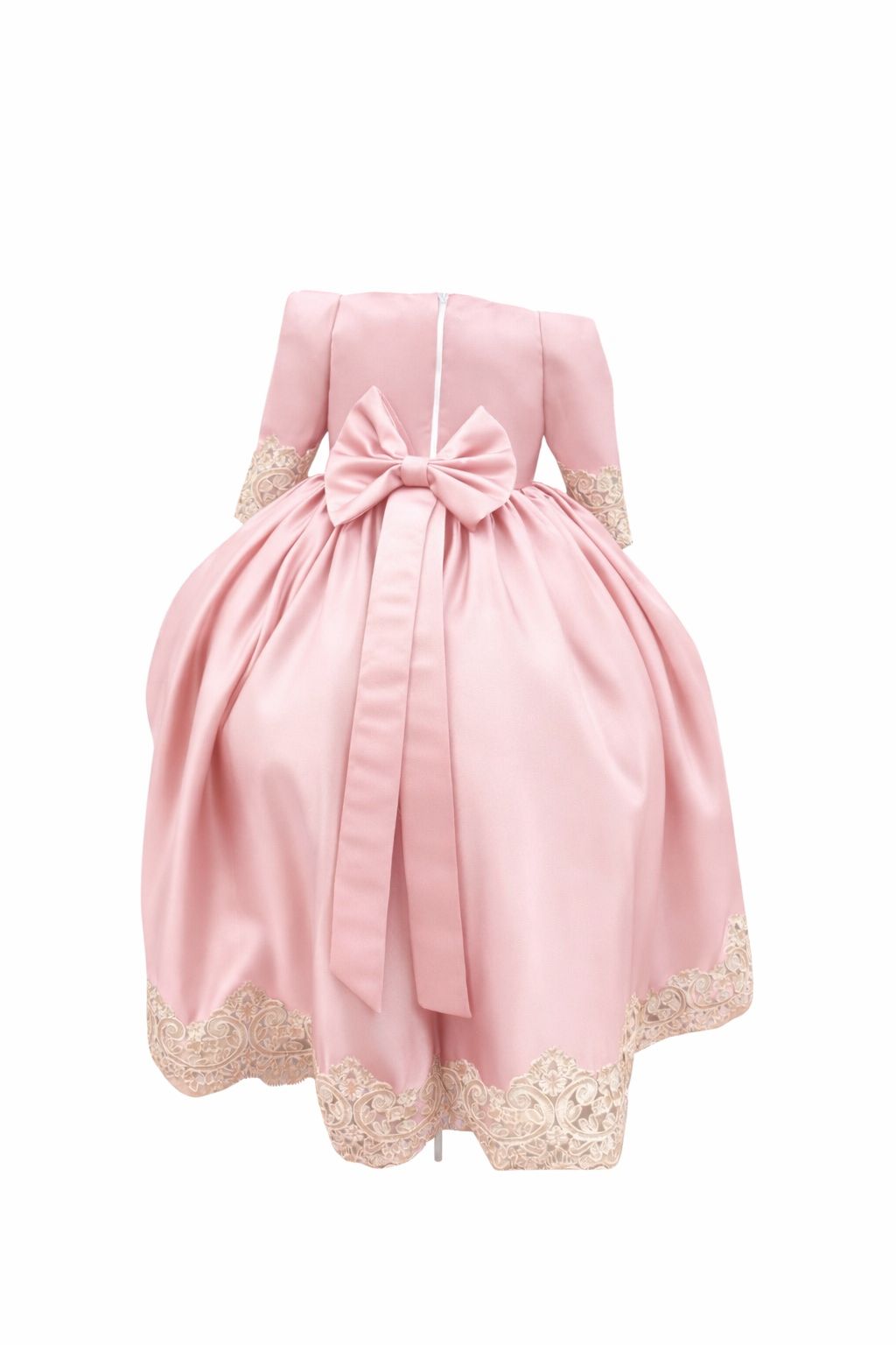 Rochie roz pudra cu dantela