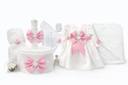 Set botez fetita roz