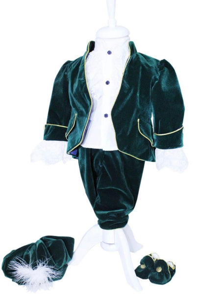 Costum model Prinț Regal verde inchis