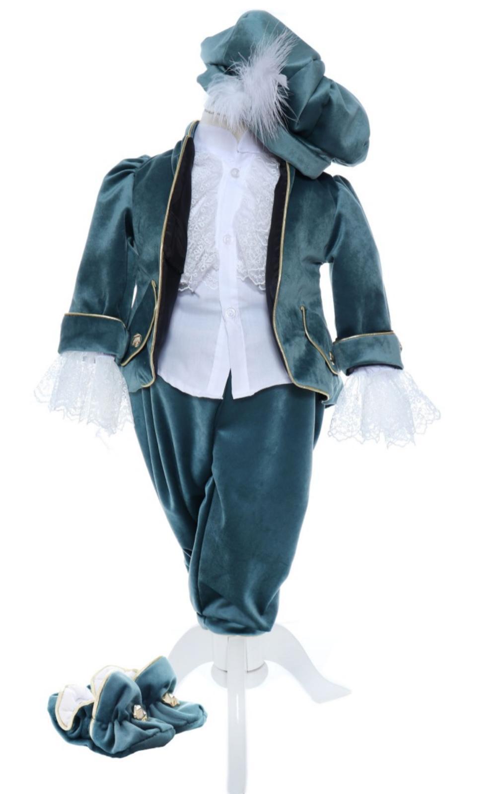 Costum model Prinț Regal verde inchis
