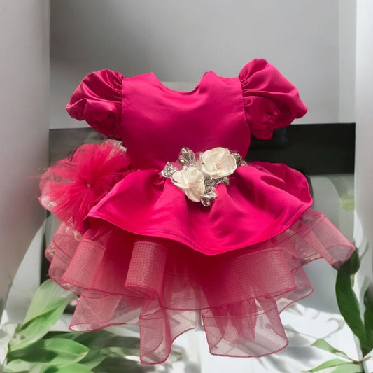 Rochiță dublă fuxia